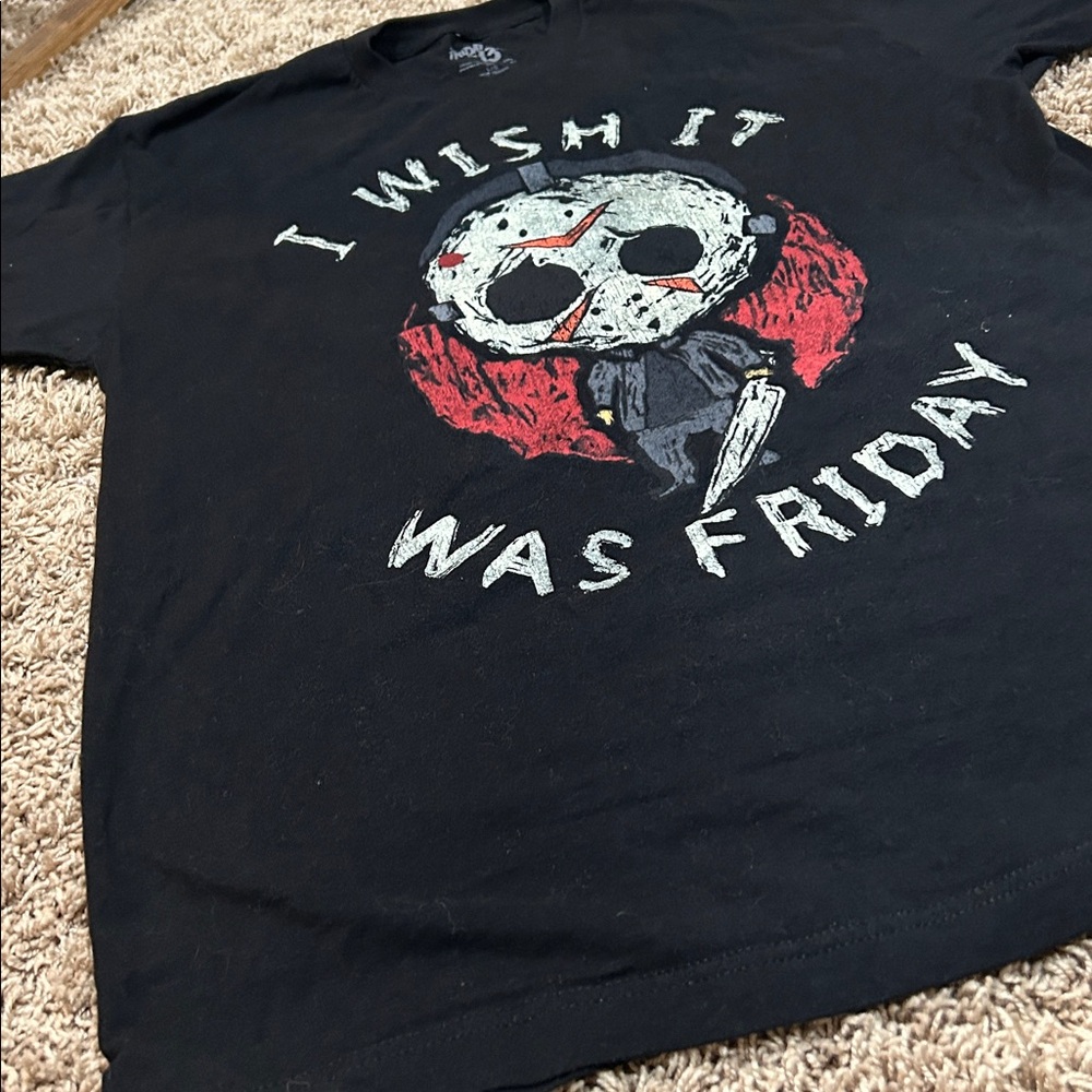 Little Jason Friday the 13th black tee